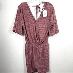 NWT kori america v-neck juli berry romper